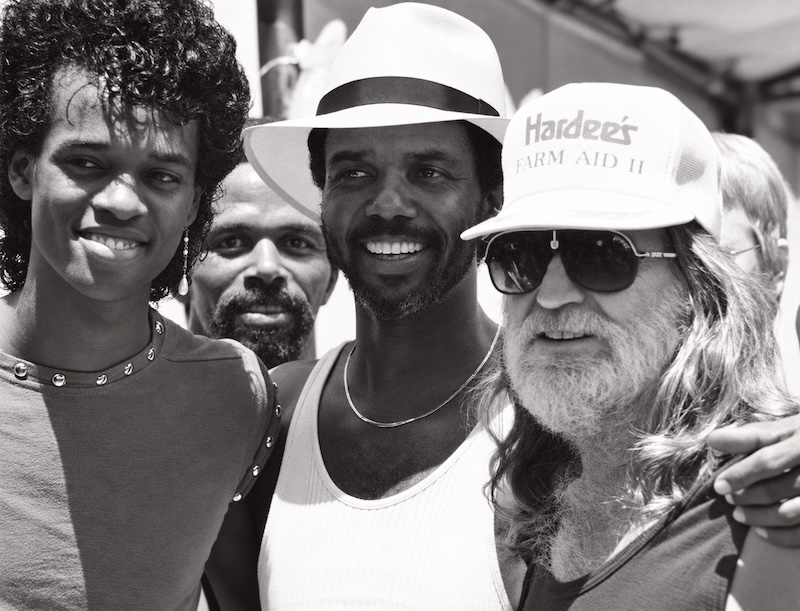 Ray Brown, Harold Brown, and Willie Nelson together at Farm Aid.